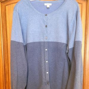 Croft & Barrow Blue Cardigan Sweater 3X